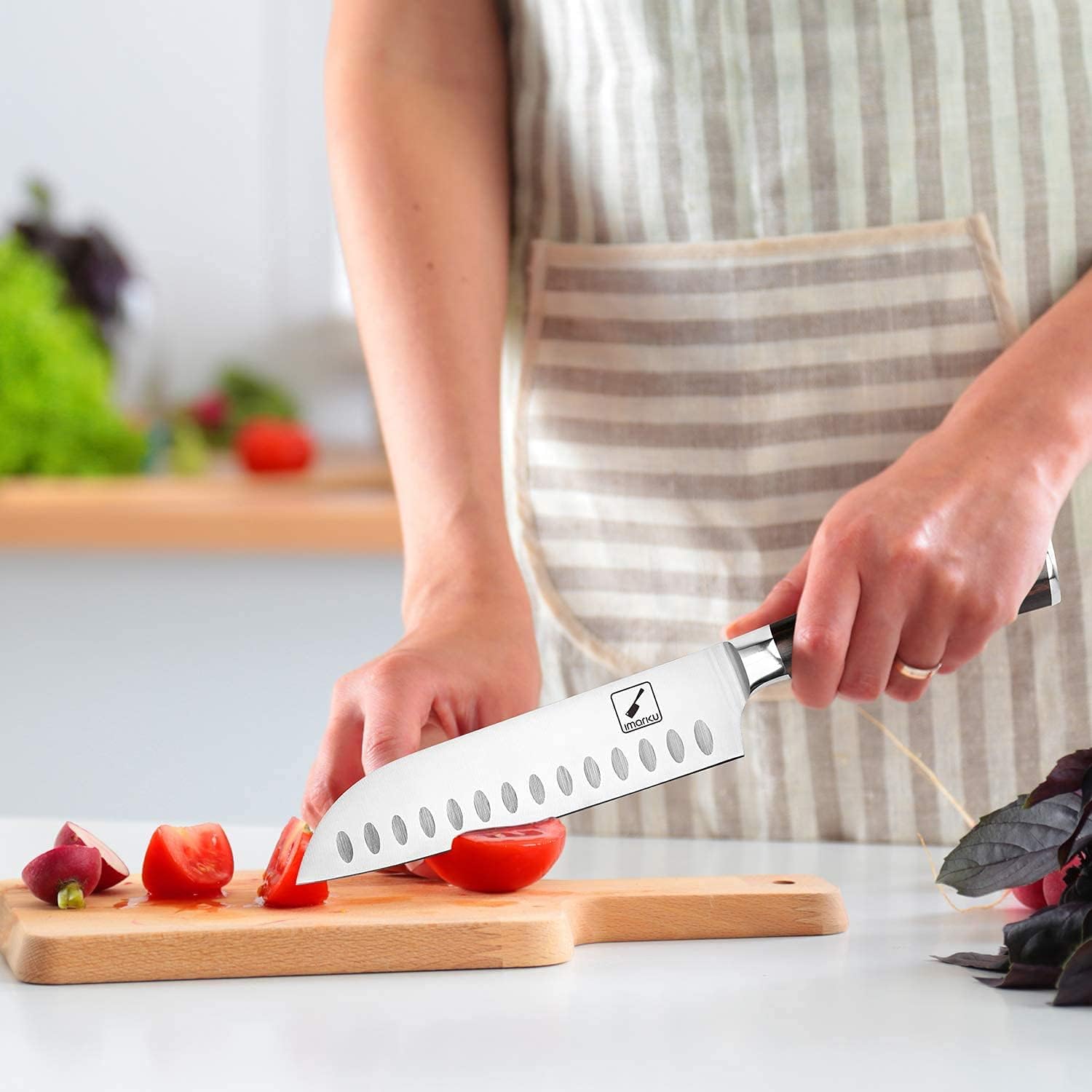 Santoku Knife and Cleaver 7 Inch Kitchen Knife T2078