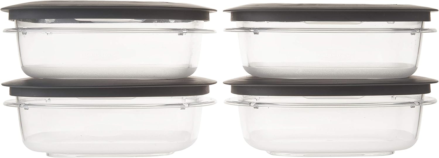 Food Storage Container, 3 Cup, Grey (4 Pack) H61271