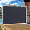 Retractable Side Awning 118''X 78'', Folding Privacy Screen Privacy Fence, Waterproof UV-Resistant Privacy Awning Outdoor for Garden, Deck, Patio, Pools, Gray