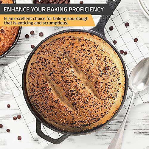 Cast Iron Skillet Frying Pan 10.25 Inch for Indoor and Outdoor Cooking P975827