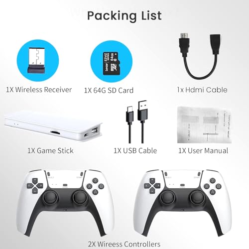 Wireless Retro Game Console with 20000+ Built-in Games and 4K HDMI Output K3739