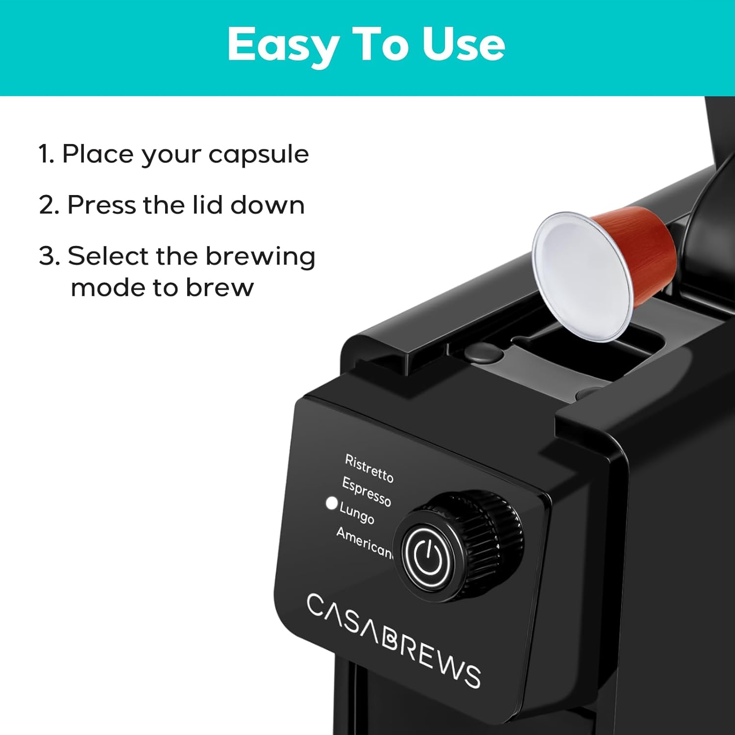Espresso Machine for Nespresso Original Pods, 20 Bar, Compact Capsule Coffee Maker S54378