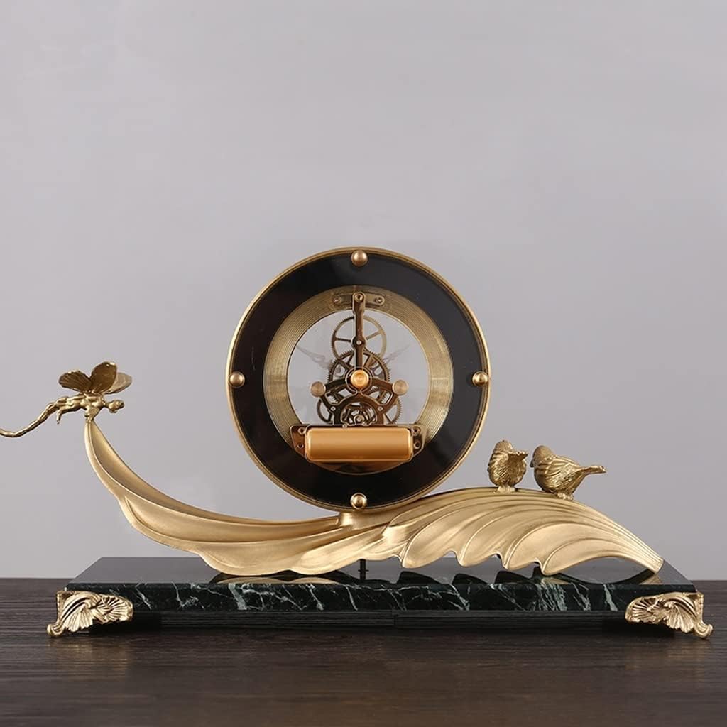 Modern Brass Desk Clock for Living Room Decor C5434