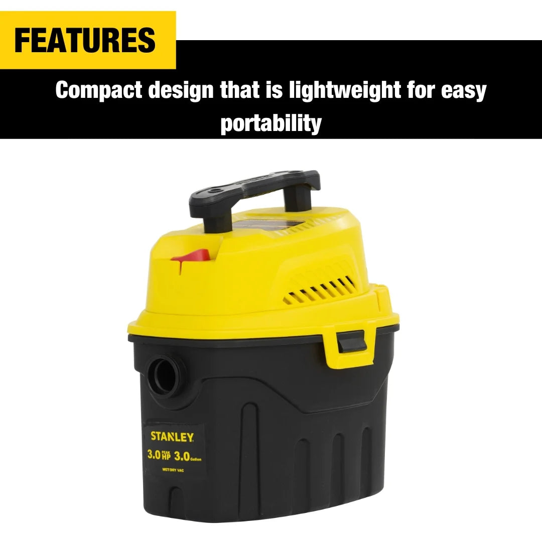 3 Gallon Wet Dry Vacuum, 3 Peak HP N665038