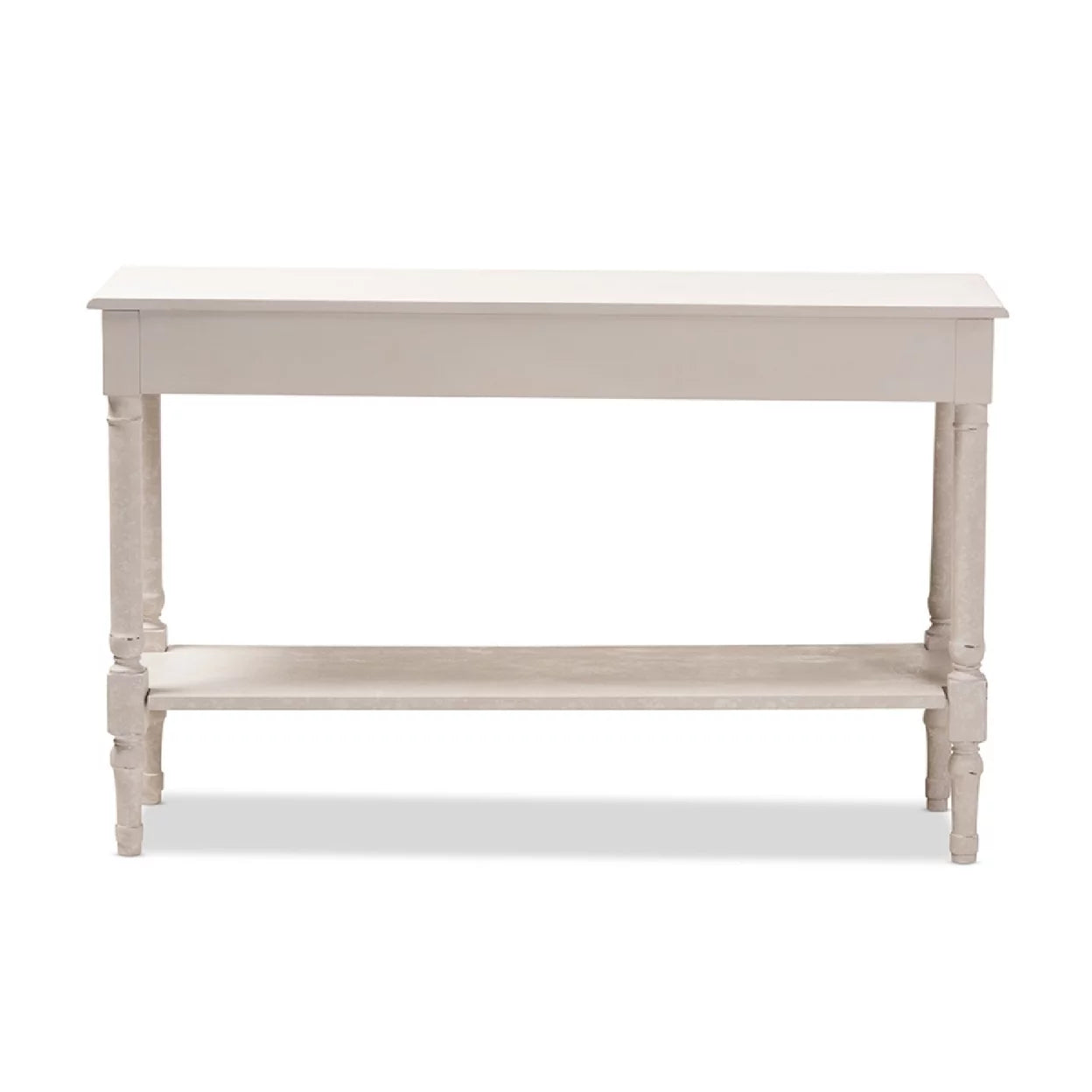 Whitewashed 1-Drawer Console Table J9002