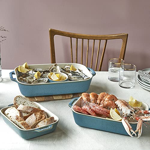 Ceramic Baking Dish Set, 3pc, Dark Blue S454295