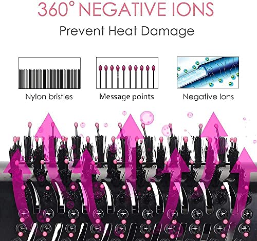 Hair Dryer Brush 2-in-1 Oval Barrel Hot Air Styler P5786