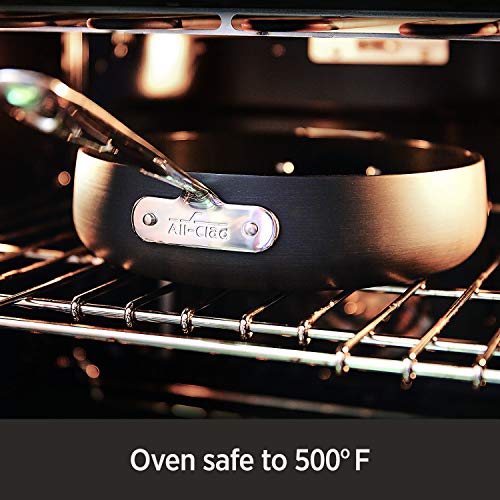Hard Anodized Nonstick Saute Pan and Fry Pan Set with Lids, 4 Quart 10 Inch, Oven Safe V714
