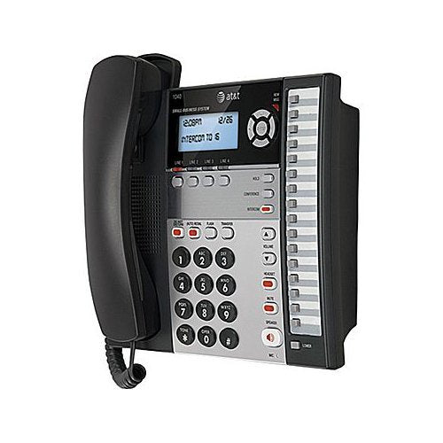 4-Line Expandable Corded Phone System with Speakerphone, 1 Handset, Black/Silver N718540