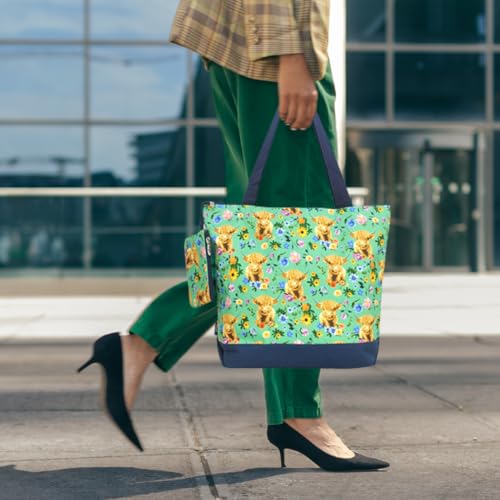 Medium Canvas Tote Bag with Coin Purse X19342