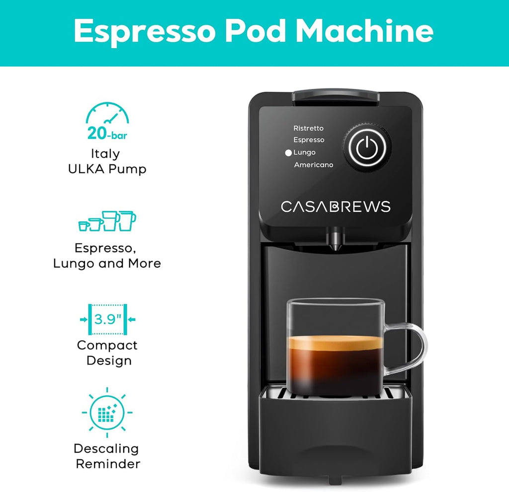 Espresso Machine for Nespresso Original Pods, 20 Bar, Compact Capsule Coffee Maker S54378