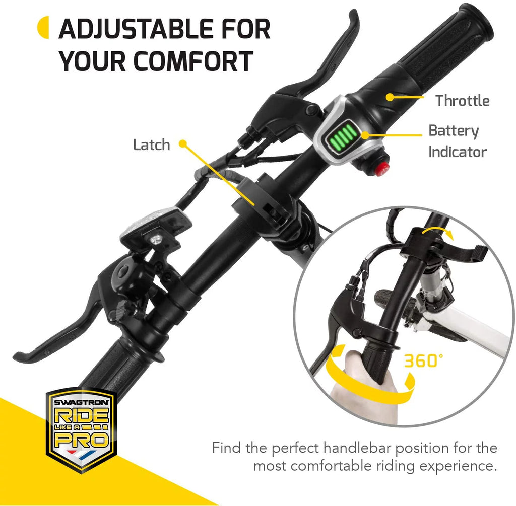 Folding Electric Bike with Pedals, Lightweight Aluminum C7843