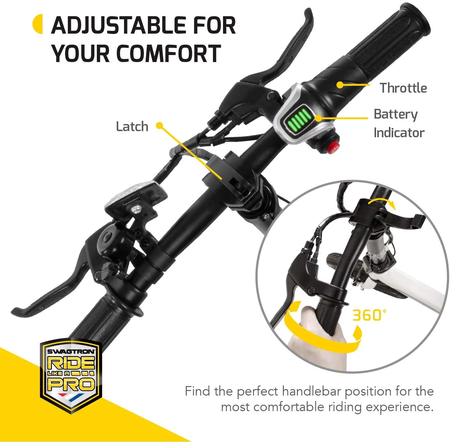 Folding Electric Bike with Pedals, Lightweight Aluminum C7843