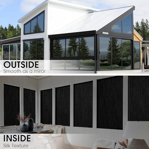 Blackout Window Privacy Film Anti UV Static Cling Removable Room Darkening Tint V6587