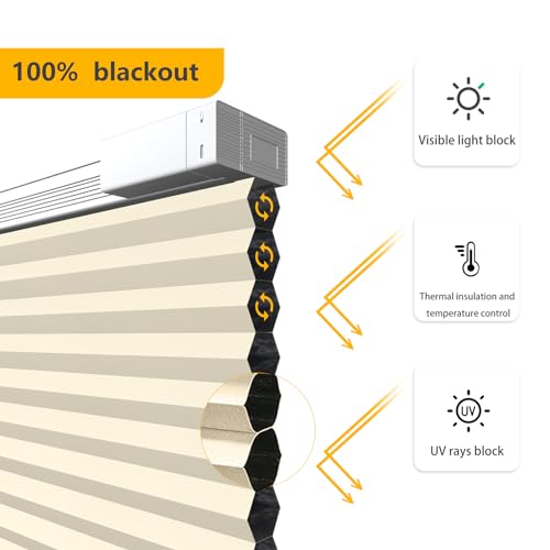 Cordless Blackout Cellular Shades with Remote, Grey K194793