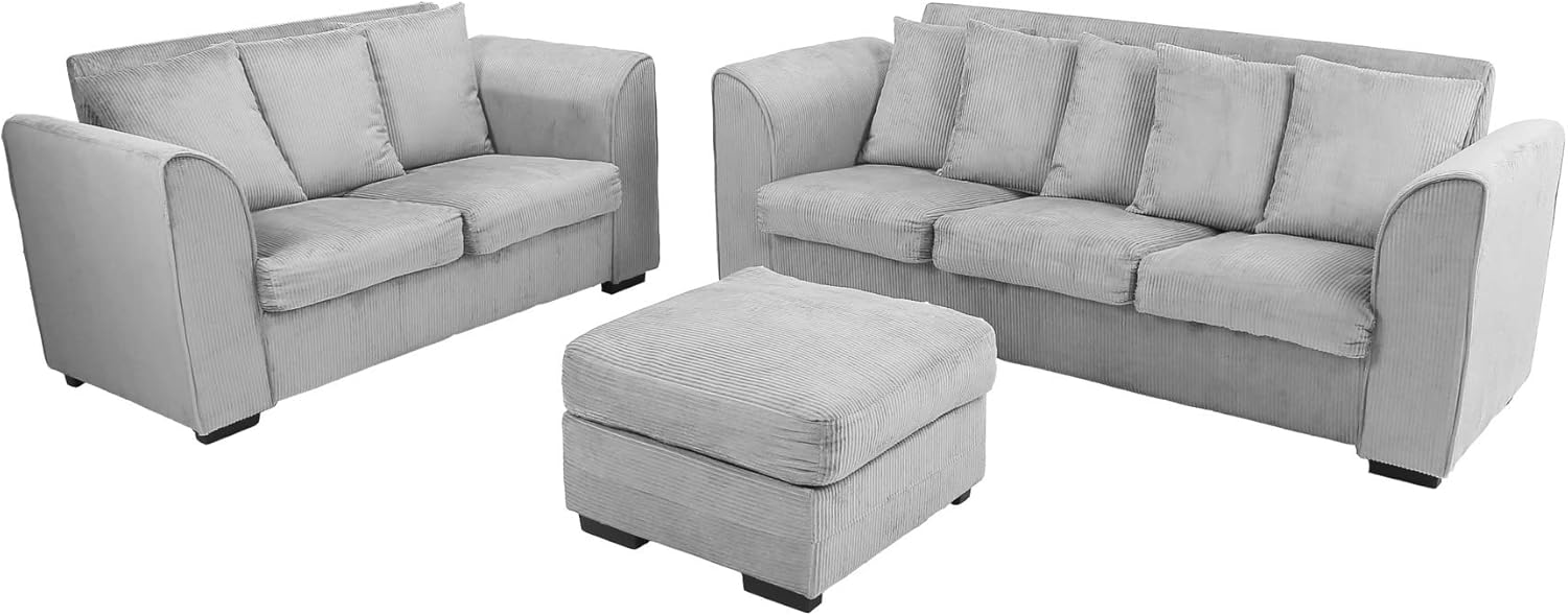 3pcs Living Room Set Light Grey E23658