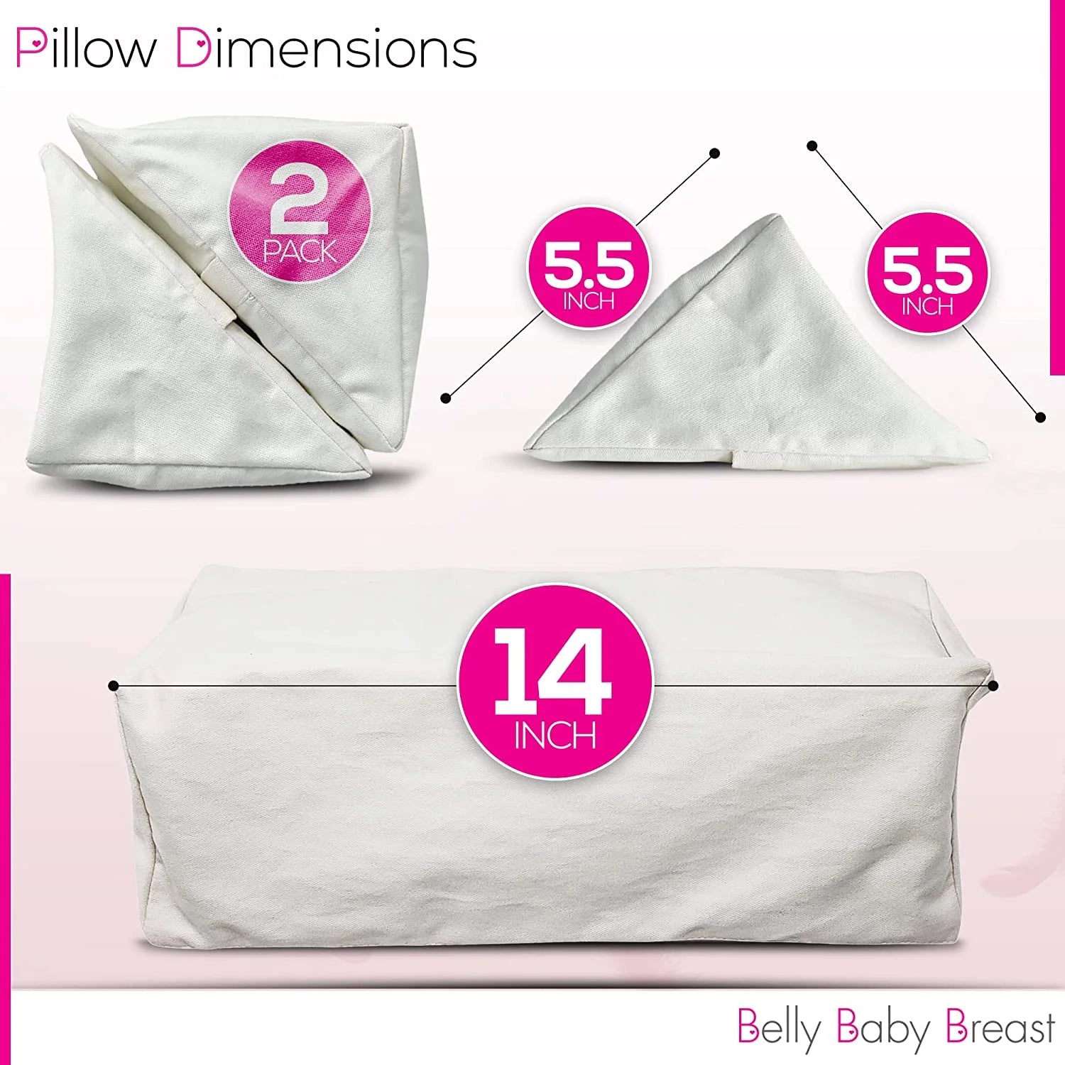 Pregnancy Wedge Pillow for Side Sleeping, Set of 2 J1808