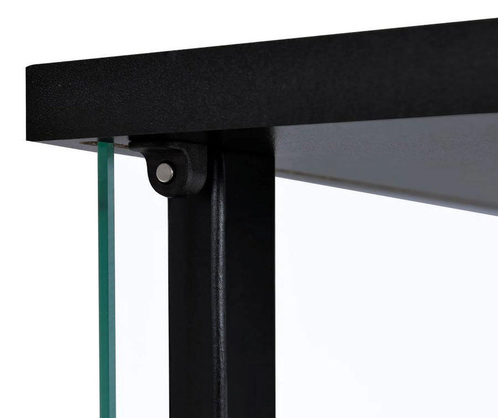 Black Wood And Glass 4 Shelf Curio Display Cabinet F589449