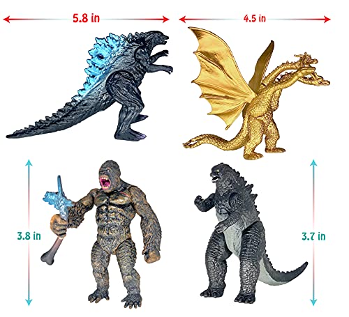 Godzilla vs Kong Movable Joint Action Figures Set of 7 N59959