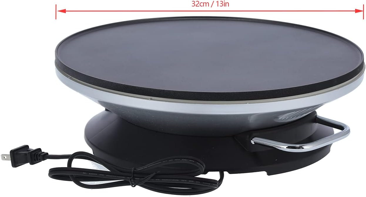 1000W Electric Crepe Maker, 13in Non Stick Pan with 3 Temperature Settings T64160