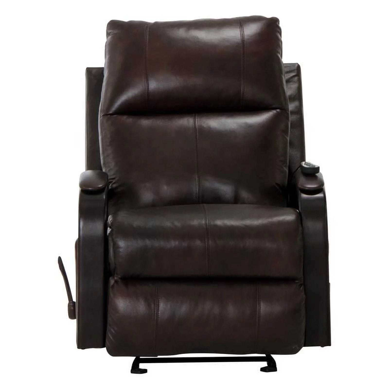 Italian Leather Glider Recliner with Heat and Massage H70627
