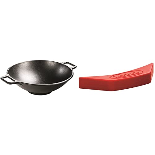 Lodge BOLD 14 Inch Seasoned Cast Iron Wok; Design-Forward Cookware