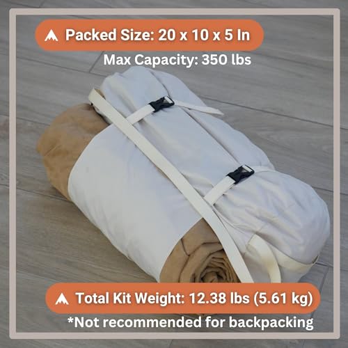 Lay Flat Hammock Tent with Mosquito Net, Insulated Pad and Rainfly D732