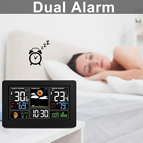 Wireless Indoor Outdoor Thermometer with Atomic Clock and Alarm U95837