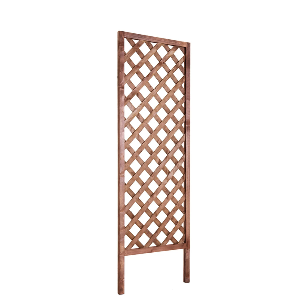 Diamond Lattice Trellis 72 in. Walnut-Tone G214494