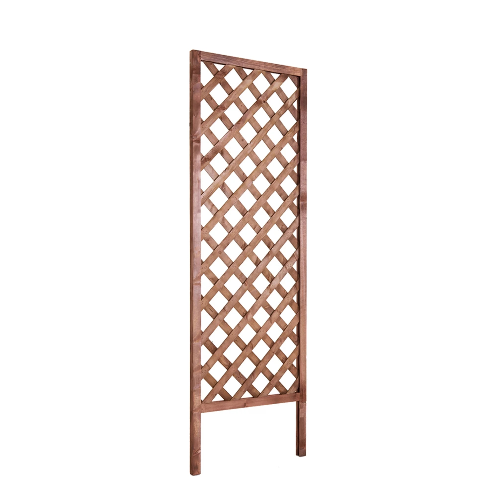 Diamond Lattice Trellis 72 in. Walnut-Tone G214494