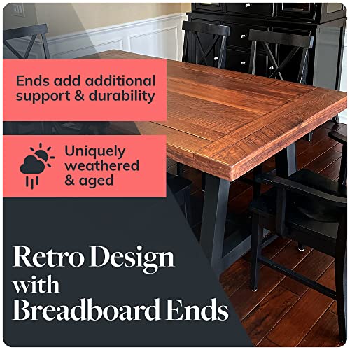 Reclaimed Wood Table Top with Metal Edge, 24" x 48" Q67635