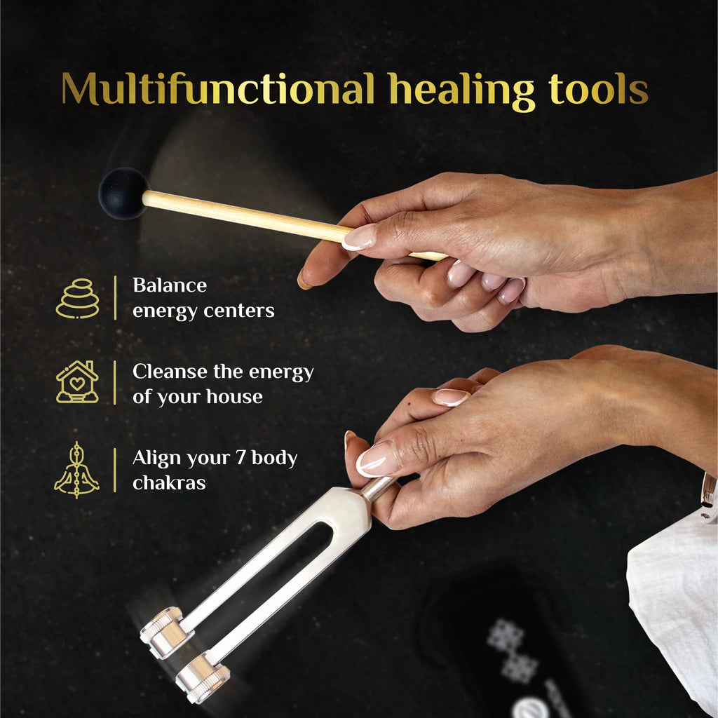 Tuning Forks for Healing, 128Hz 256Hz 512Hz, Weighted Sound Healing Tools O7255