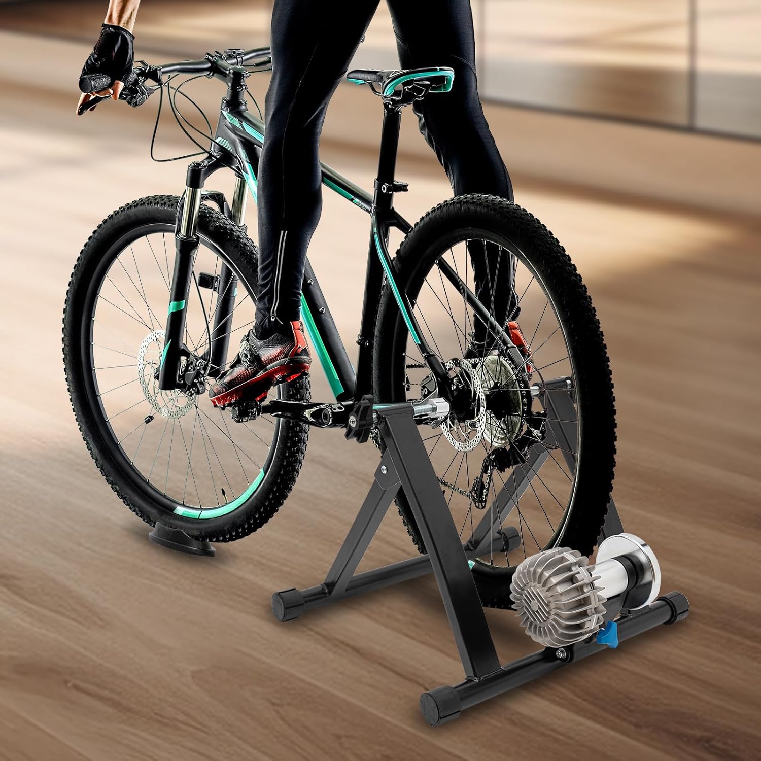 Magnetic Indoor Bike Trainer Stand for 26-29" & 700C Wheels with Quick Release Lever K93210