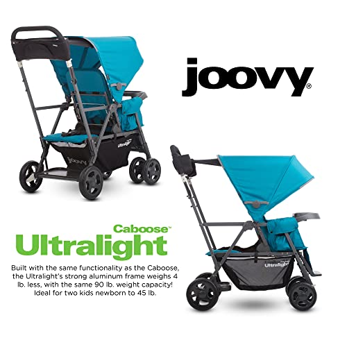 Sit and Stand Double Stroller with Rear Bench and Standing Platform L494