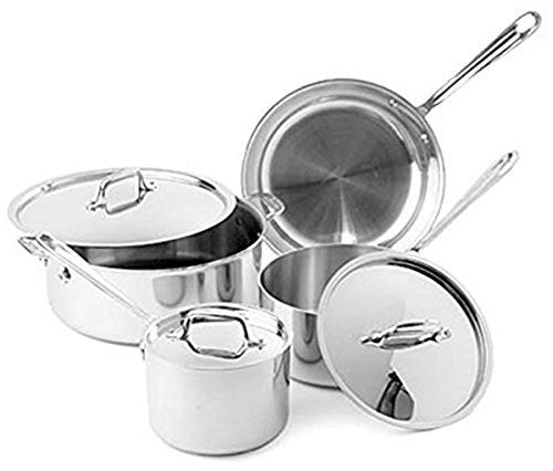 7 Piece Tri-Ply Stainless Steel Cookware Set F275949
