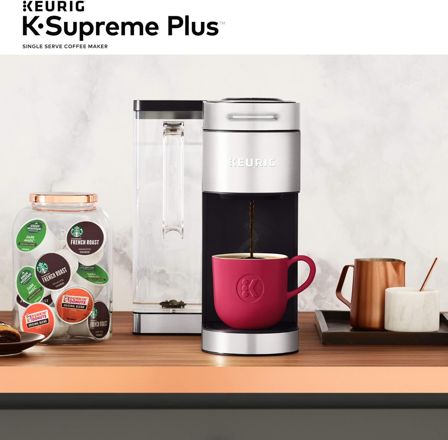 Stainless Steel Coffee Maker with 40 K-Cup Variety Pack A9756
