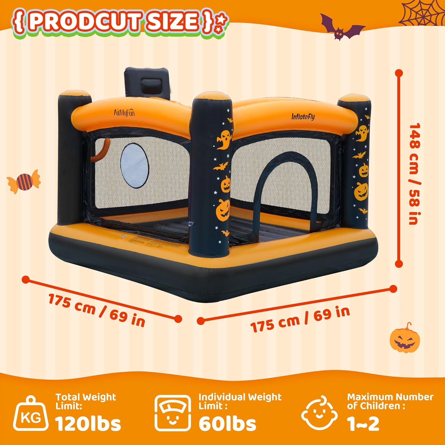 Inflatable Bouncy Castle for Toddlers with Ball Pit L38095