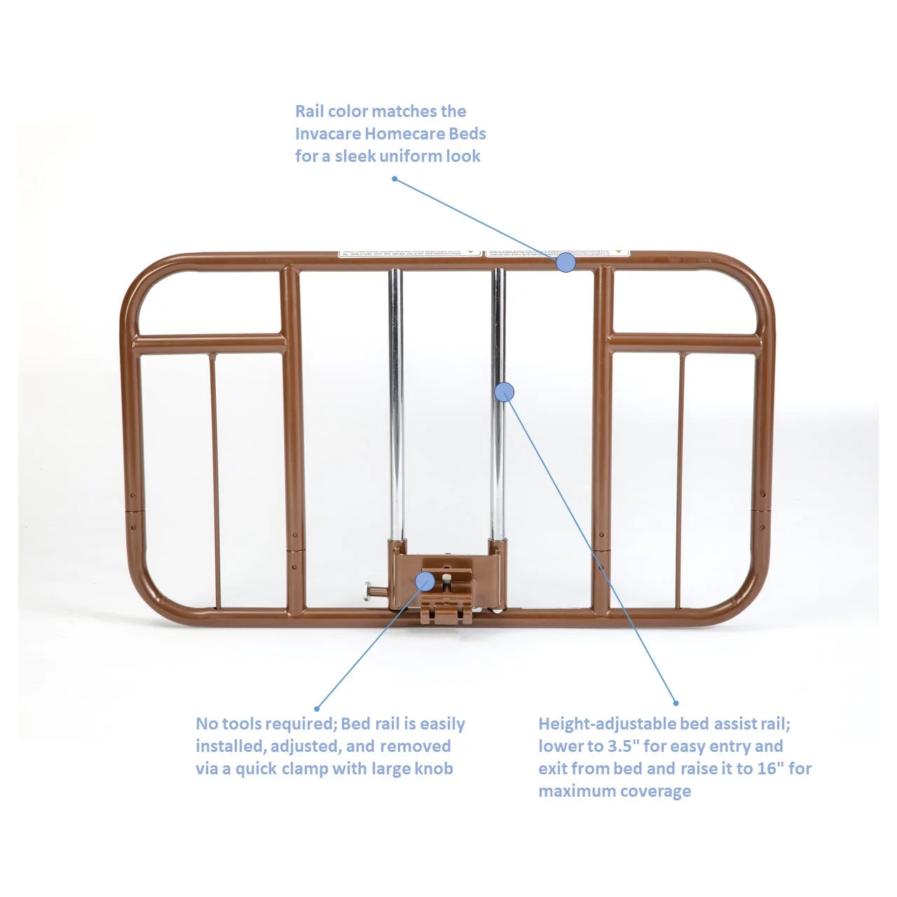 Bed Rails for Homecare Beds, 1 Pair W17400