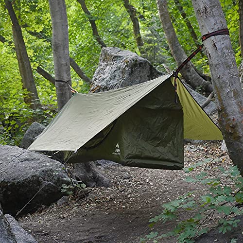 Lay Flat Hammock Tent with Mosquito Net, Insulated Pad and Rainfly D732