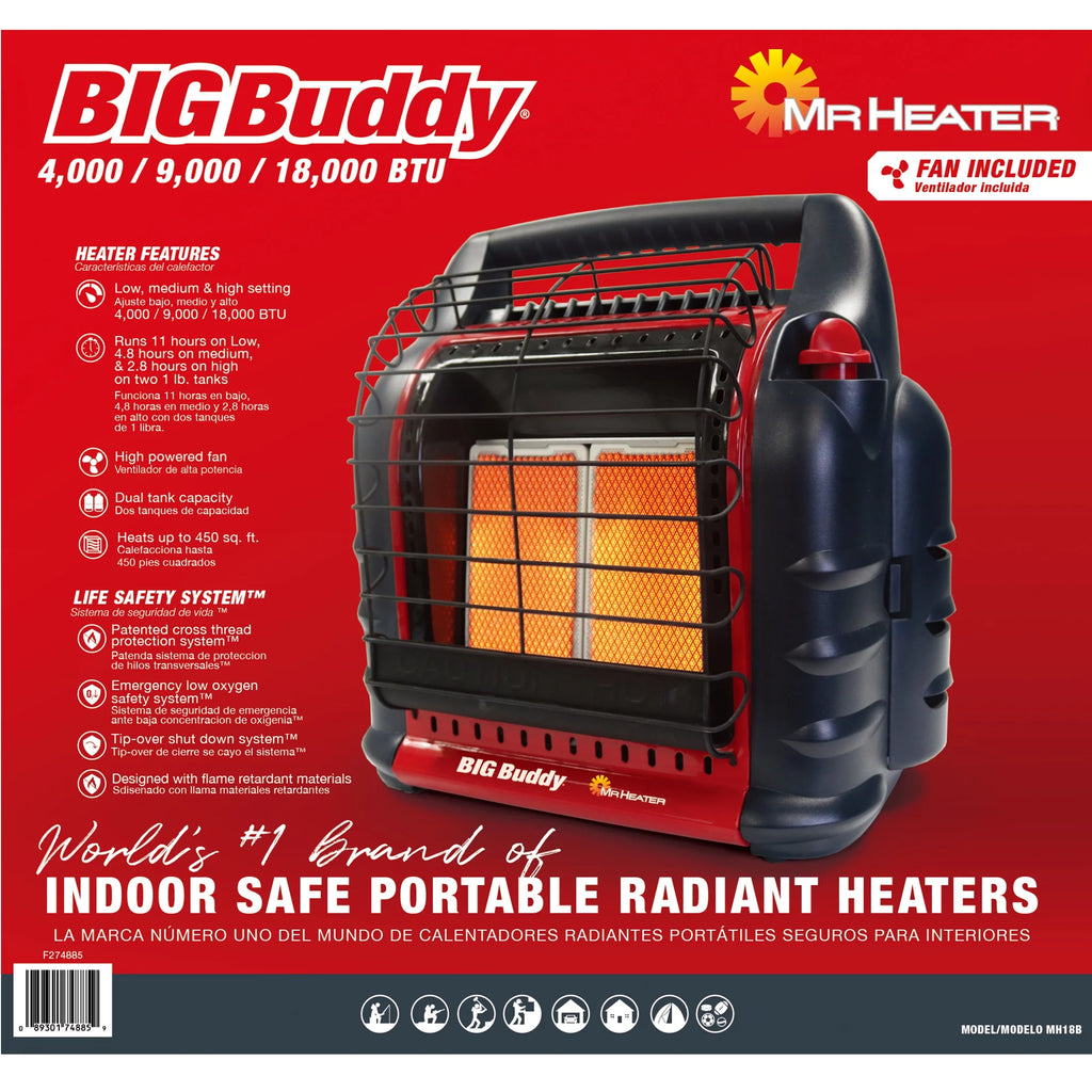 Portable LP Gas Heater, 3 Heat Settings T824
