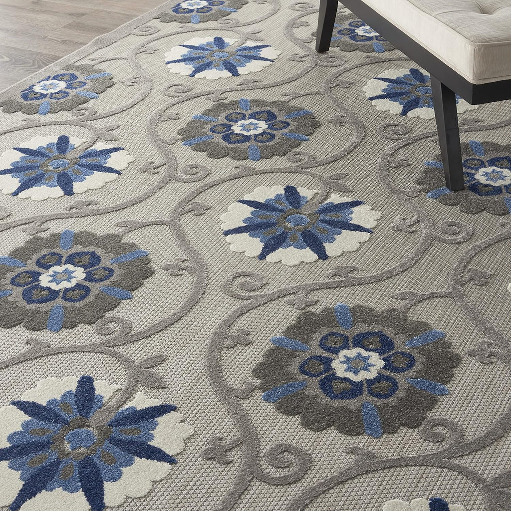 Indoor/Outdoor Area Rug 7x10, Easy Cleaning, Non Shedding S73399