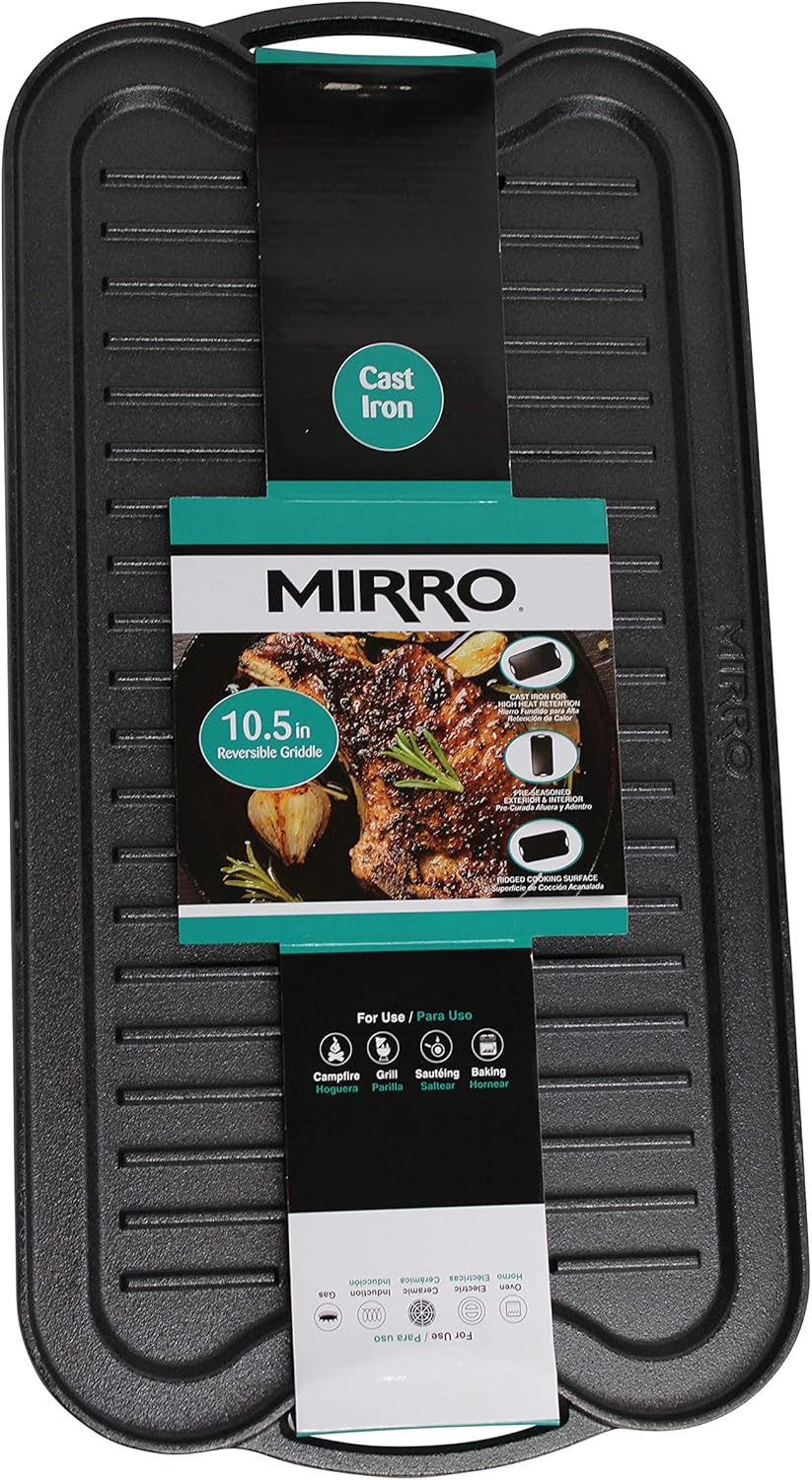 Cast Iron Reversible Grill Griddle with Handles, 20 Inch J386