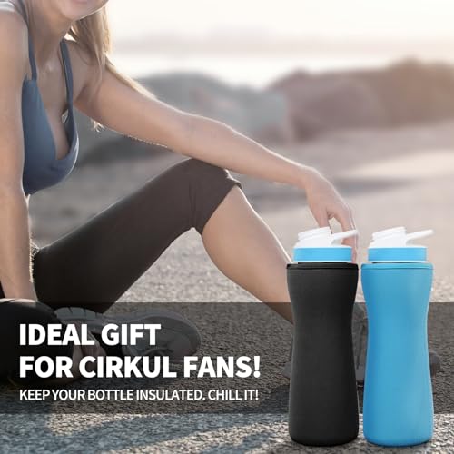 2 Pack Sleeve for 22oz Water Bottle, Protective Insulated Cover, Fitted Design (Black) J202531