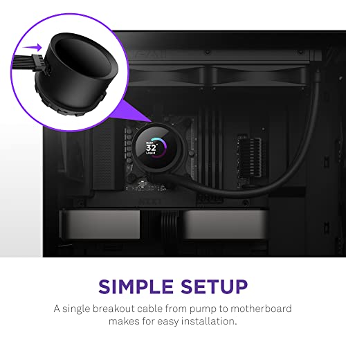 240mm AIO CPU Liquid Cooler with LCD Display and RGB Fans O775