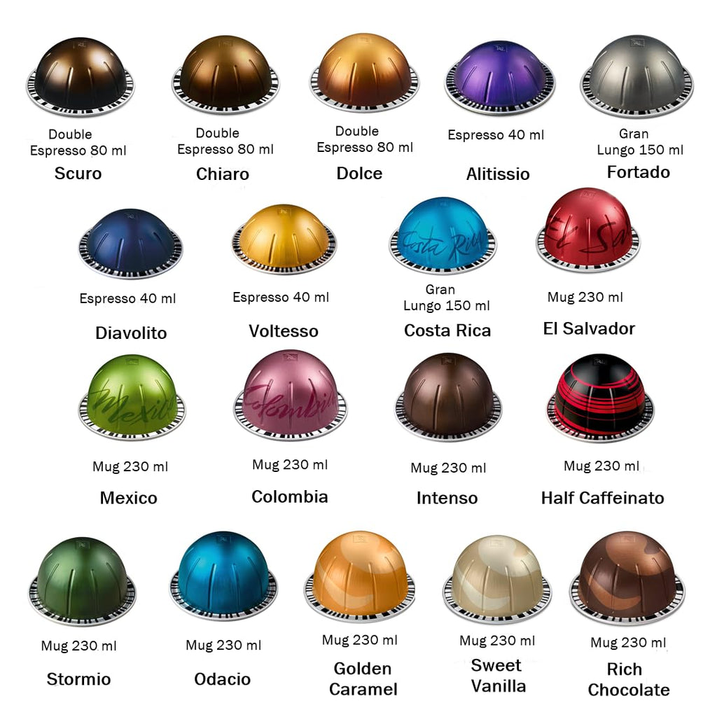 Vertuo Line Coffee & Espresso Capsules Variety Pack, 18 Pods C4650