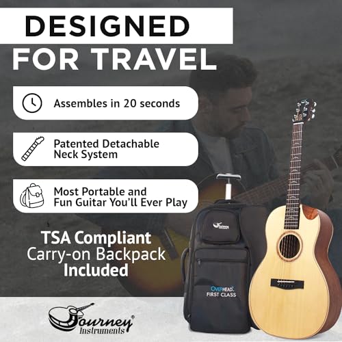 Travel Guitar with Collapsible System and Backpack Case T987090