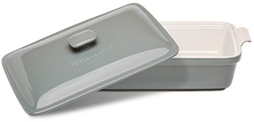 Stoneware Casserole Dish with Lid, 3.2 Quart, 11 by 9 Inch M601411