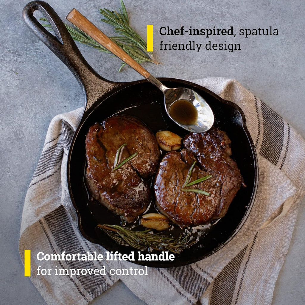 Cast Iron Skillet, Pre-seasoned - 8 in Q978599