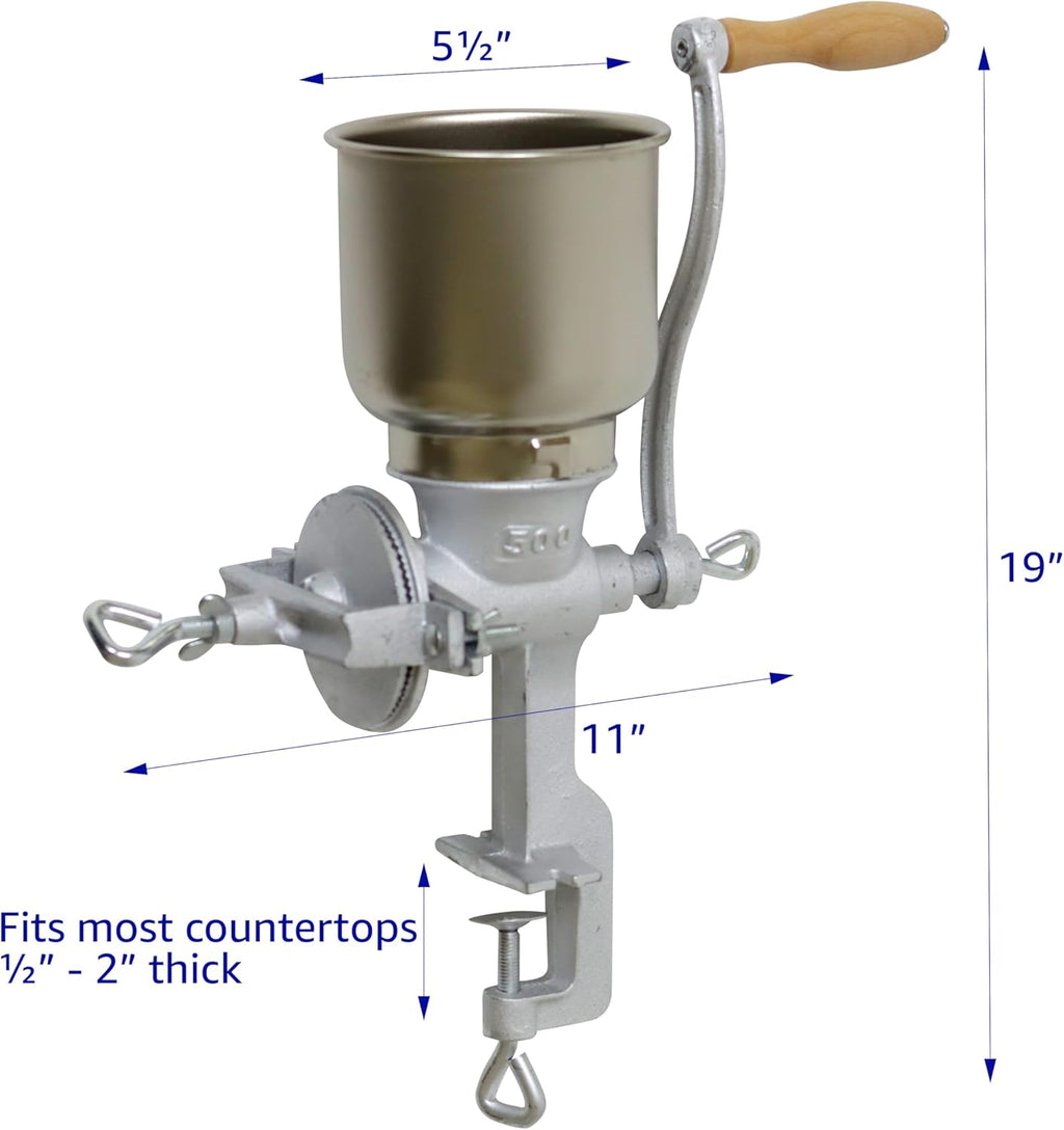 Cast Iron Grain Mill Grinder, Manual Hand Crank C314