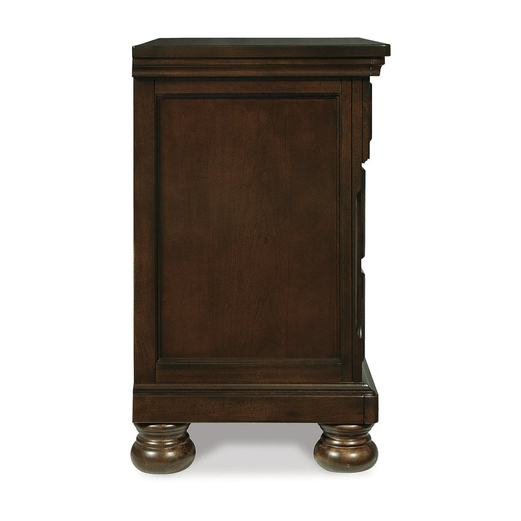 2 Drawer Nightstand with Dovetail Construction, Dark Brown F738959